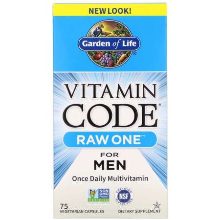 Garden of Life Vitamin Code RAW ONE for Men - 75 vcaps