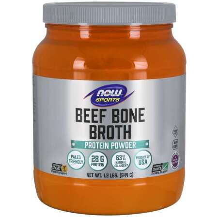 NOW Foods Bone Broth, Beef Powder - 544g