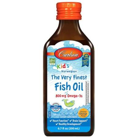 Carlson Labs Kid's The Very Finest Fish Oil, 800mg Natural Orange - 200 ml.