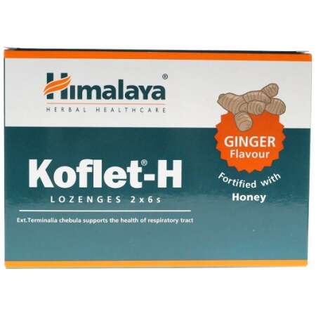 Himalaya Koflet-H, Ginger - 12 lozenges