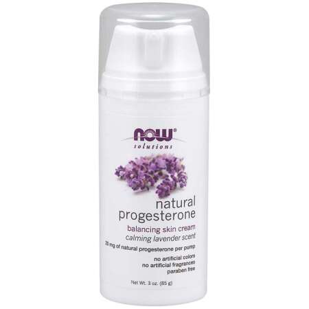 NOW Foods Natural Progesterone Balancing Skin Cream with Lavender - 85g