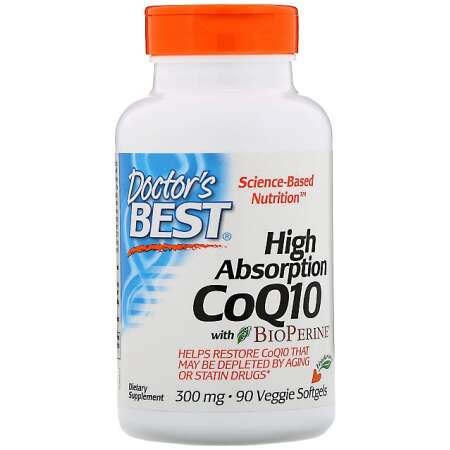 Doctor's Best High Absorption CoQ10 with BioPerine, 300mg - 90 veggie softgels