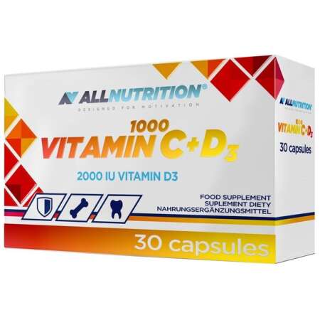 Allnutrition Vitamin C 1000 + D3 - 30 caps