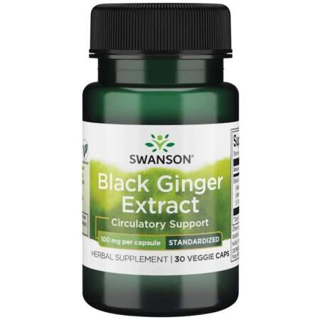 Swanson Black Ginger Extract, 100mg - 30 vcaps