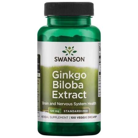 Swanson Ginkgo Biloba Extract, 120mg - 100 vcaps