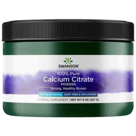 Swanson Calcium Citrate Powder, 100% Pure and Dairy-Free - 227g