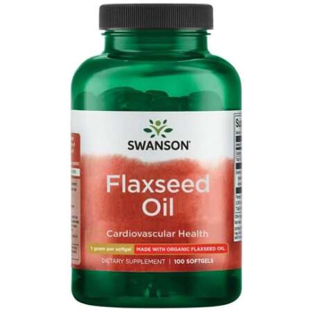 Swanson Flaxseed Oil, 1000mg - 100 softgels