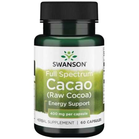 Swanson Full Spectrum Cacao (Raw Cocoa), 400mg - 60 caps