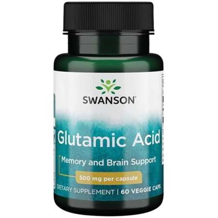 Swanson Glutamic Acid, 500mg - 60 vcaps