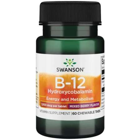 Swanson B-12 Hydroxycobalamin, 1000mcg - 60 chewable tablets