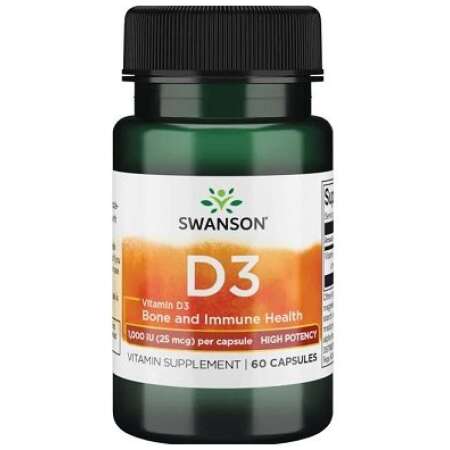 Swanson Vitamin D-3, 1000 IU - 60 caps