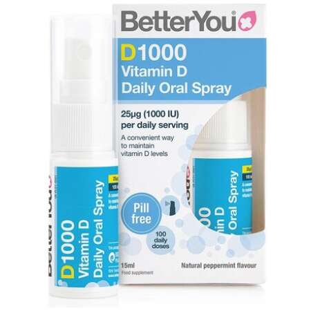 BetterYou D1000 Daily Vitamin D Oral Spray - 15 ml.