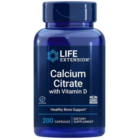 Life Extension Calcium Citrate with Vitamin D - 200 vcaps
