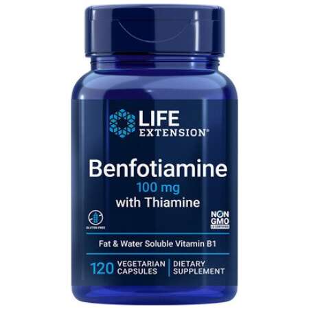 Life Extension Benfotiamine with Thiamine, 100mg - 120 vcaps