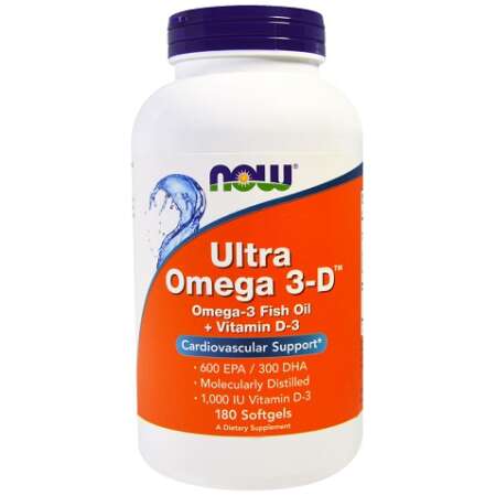 NOW Foods Ultra Omega 3-D with Vitamin D-3 - 180 softgels