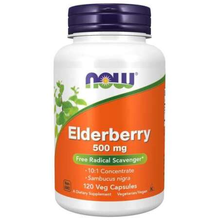 NOW Foods Elderberry, 500mg - 120 vcaps