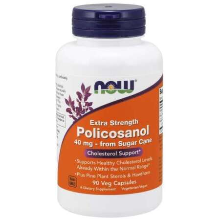 NOW Foods Policosanol, 40mg Extra Strength - 90 vcaps