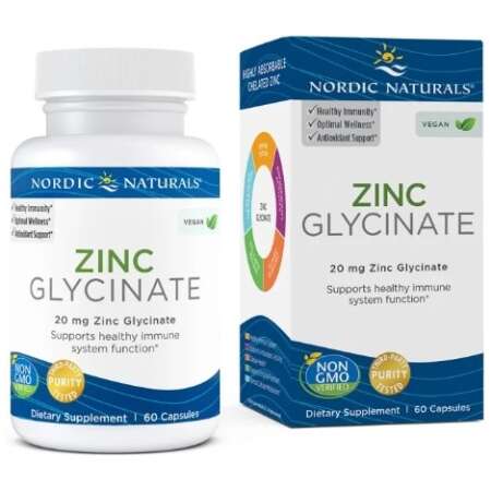 Nordic Naturals Zinc Glycinate, 20mg - 60 caps