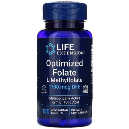 Life Extension Optimized Folate, 1700mcg - 100 vegetarian tabs