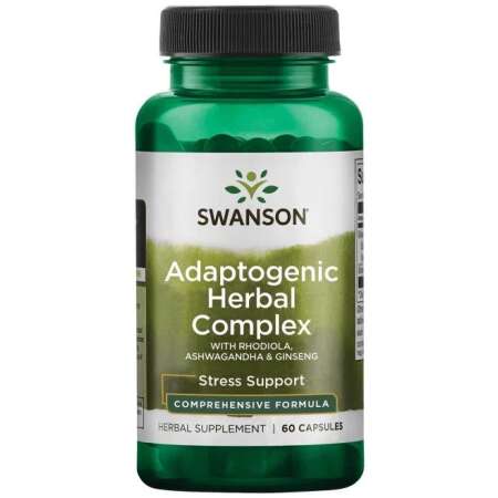 Swanson Adaptogenic Herbal Complex with Rhodiola, Ashwagandha & Ginseng - 60 caps