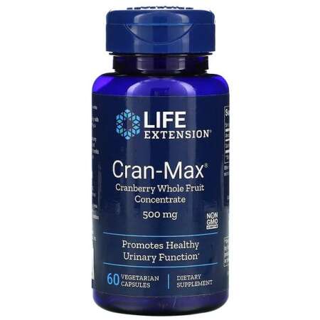 Life Extension Cran-Max Cranberry Whole Fruit Concentrate, 500mg - 60 vcaps