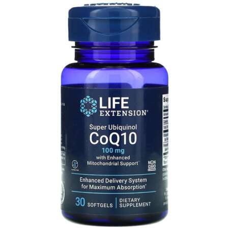 Life Extension Super Ubiquinol CoQ10 with Enhanced Mitochondrial Support, 100mg - 30 softgels