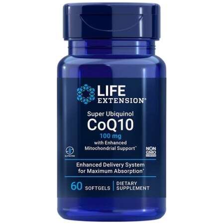 Life Extension Super Ubiquinol CoQ10 with Enhanced Mitochondrial Support, 100mg - 60 softgels