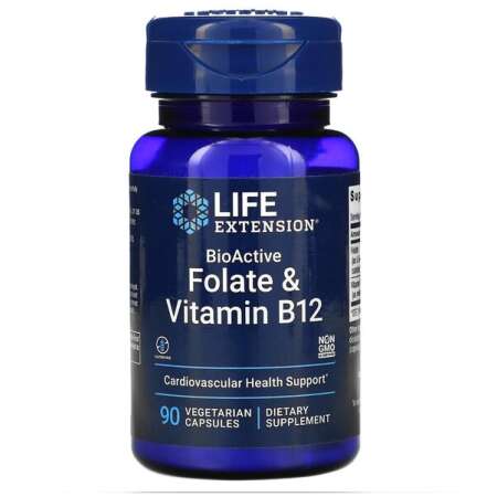 Life Extension BioActive Folate & Vitamin B12 - 90 vcaps
