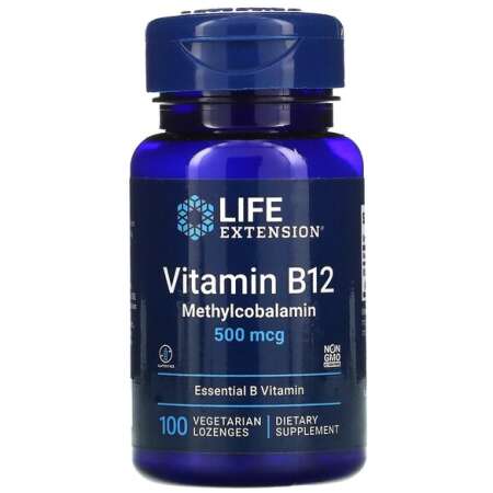 Life Extension Vitamin B12 Methylcobalamin, 500mcg - 100 vegetarian lozenges