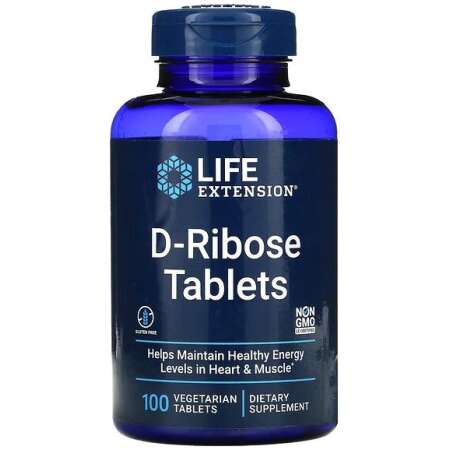 Life Extension D-Ribose Tablets - 100 vegetarian tabs
