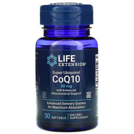 Life Extension Super Ubiquinol CoQ10 with Enhanced Mitochondrial Support, 50mg - 30 softgels