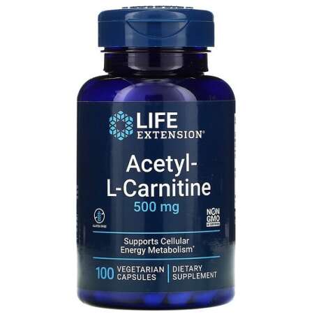Life Extension Acetyl-L-Carnitine, 500mg - 100 vcaps