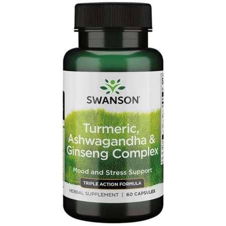 Swanson Turmeric, Ashwagandha & Ginseng Complex - 60 caps