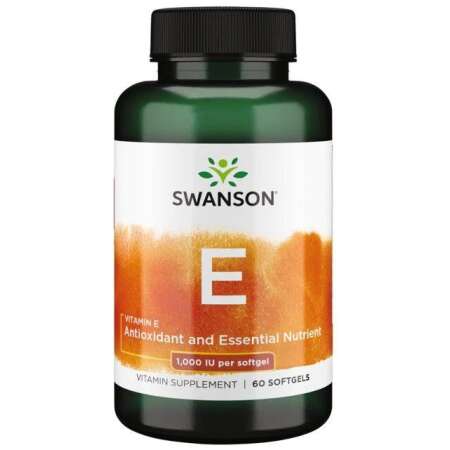 Swanson Vitamin E, 1000 IU - 60 softgels