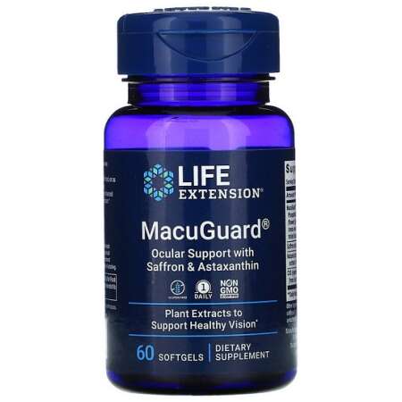 Life Extension MacuGuard Ocular Support with Saffron & Astaxanthin - 60 softgels