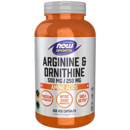 NOW Foods Arginine & Ornithine - 250 vcaps