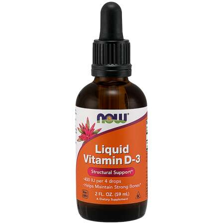 NOW Foods Vitamin D-3 Liquid, 400 IU - 59 ml.