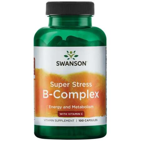 Swanson Super Stress B-Complex with Vitamin C - 100 caps