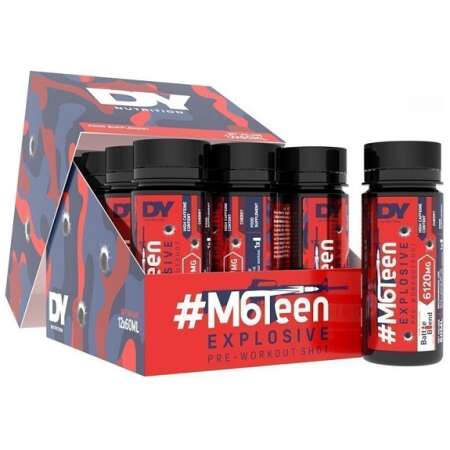 Dorian Yates #M6Teen Explosive Pre-Workout Shot, Blueberry - 12 x 60ml.