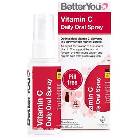 BetterYou Vitamin C Daily Oral Spray, Natural Cherry and Pomegranate - 50 ml.