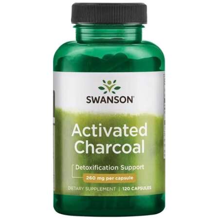 Swanson Activated Charcoal, 260mg - 120 caps
