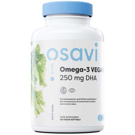 Osavi Omega-3 Vegan, 250mg DHA - 120 vegan softgels