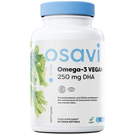 Osavi Omega-3 Vegan, 250mg DHA - 60 vegan softgels