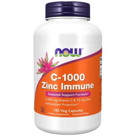NOW Foods C-1000 Zinc Immune - 180 vcaps