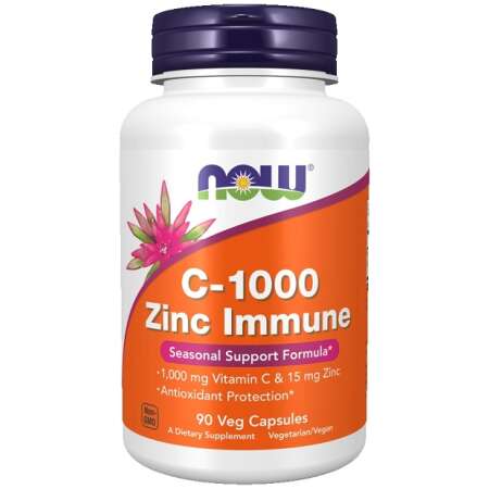 NOW Foods C-1000 Zinc Immune - 90 vcaps