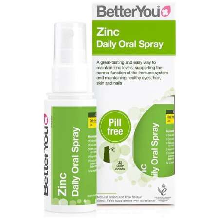 BetterYou Zinc Daily Oral Spray, Natural Lemon & Lime - 50 ml.