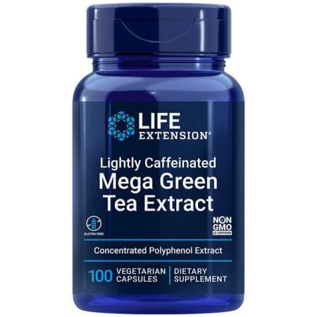 Life Extension Lightly Caffeinated Mega Green Tea Extract - 100 vcaps