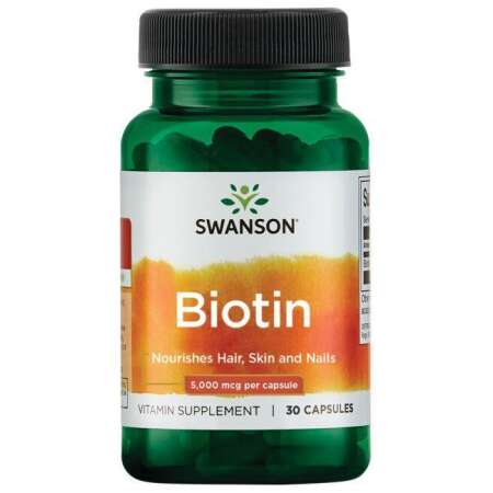 Swanson Biotin, 5000mcg - 30 caps