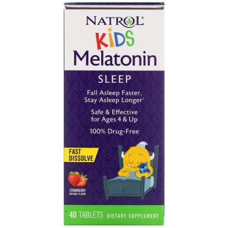 Natrol Kids Melatonin, Strawberry - 40 tabs