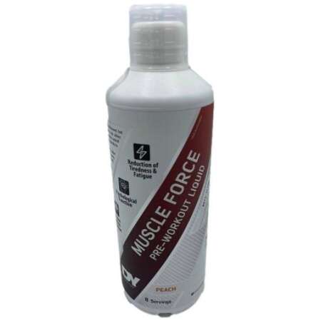 Dorian Yates Muscle Force Liquid Pre-Workout, Peach - 500 ml.